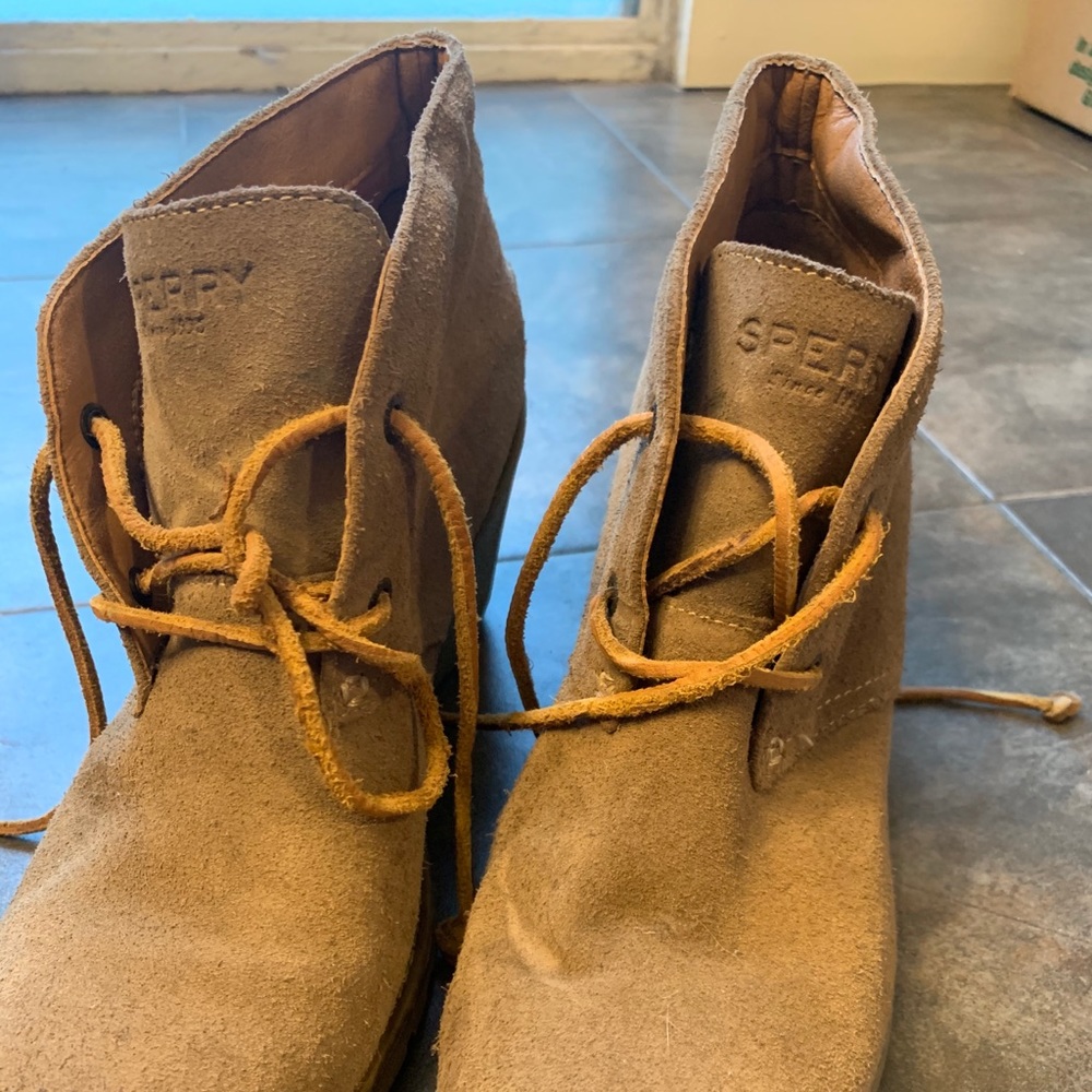 Sperry wedge booties